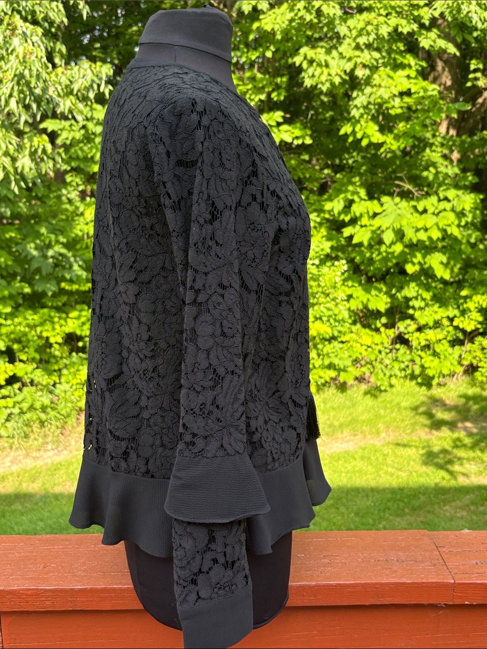 NWOT Michael Kors, black lace blouse - Picture 4 of 9